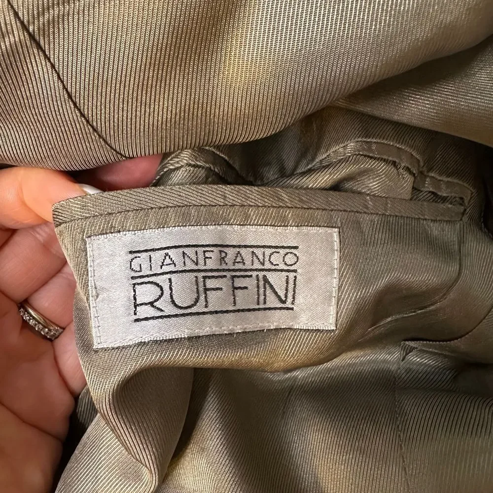 Gianfranco Ruffini‎ Classic Glen Plaid Blazer Professional Business Suit Jacket